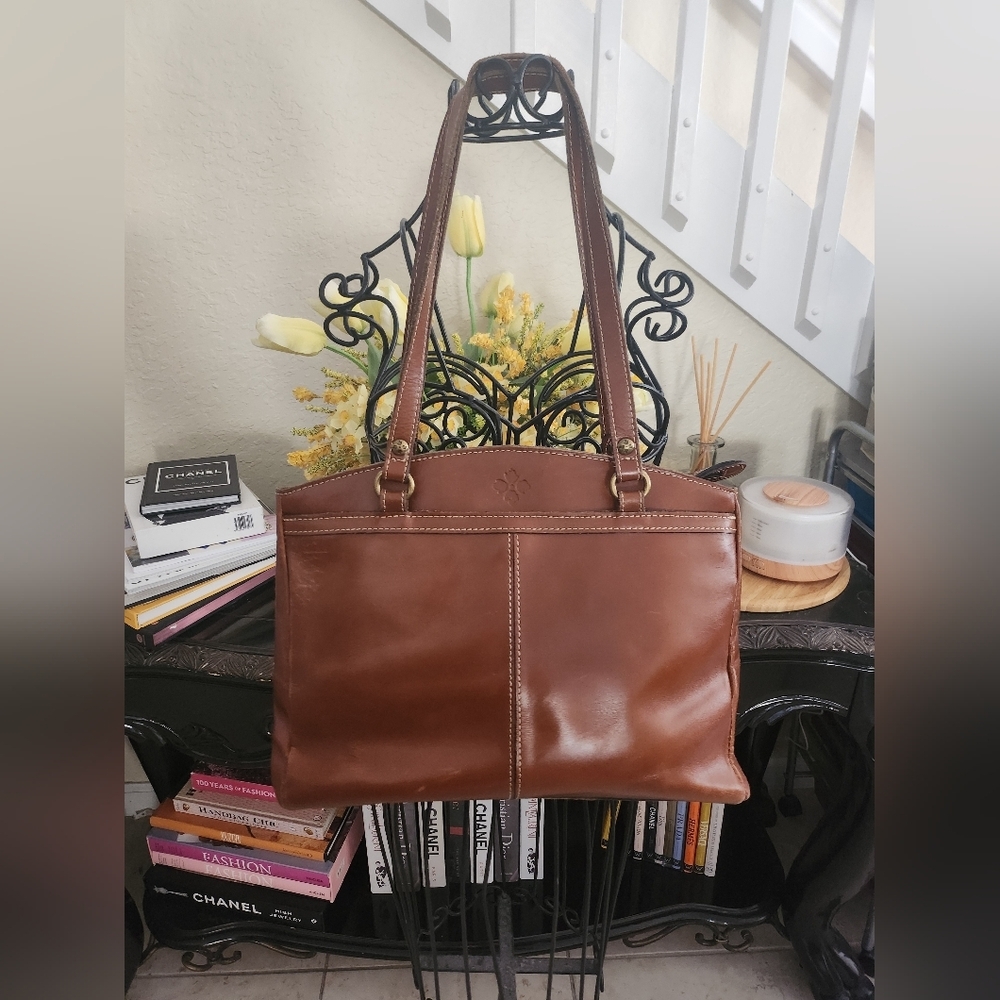 PATRICIA NASH POPPY LEATHER TOTE SHOULDER BAG